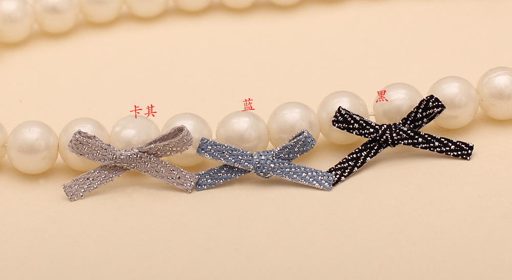 3毫米银丝人字韩版蝴蝶结2