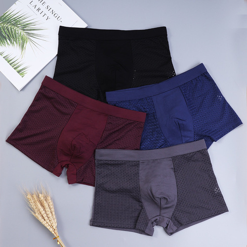 Men's underwear mesh U convex modal men's boxer briefs summer hot selling men's underwear factory wholesale direct sales