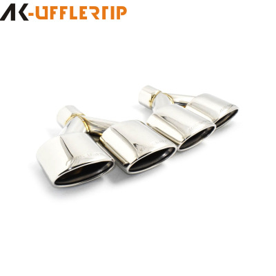 Applicable Benz W204 Exhaust pipe modification c200C180 Change c63 am* Four Tail throat Stainless steel muffler