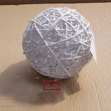 柳编球挂件摆件 圣诞节日家居装饰品 摄影道具 藤编宠物玩具球