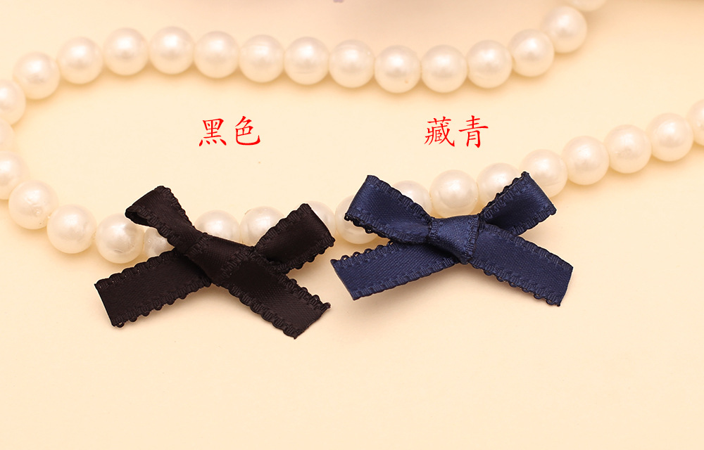 1厘米花边双面涤纶蝴蝶结3