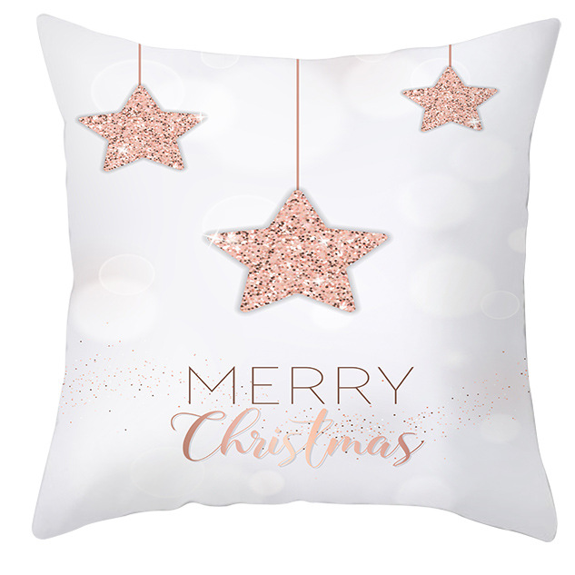 Fashion Letter Gift Box Snowflake Polyester Pillow Cases display picture 2