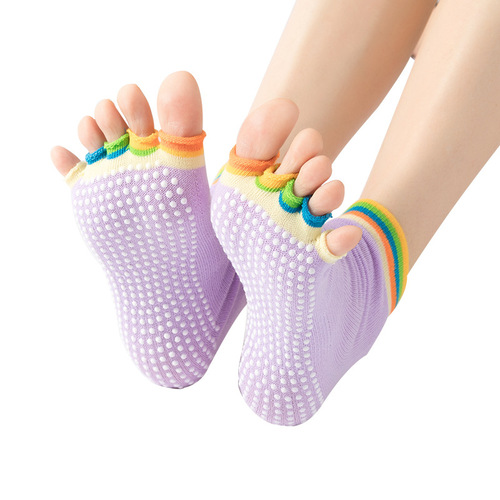 Factory direct sales cross-border yoga toe socks professional non-slip yoga socks toe socks dance sports socks non-slip socks
