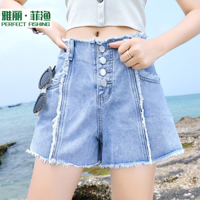 Explosive money The original single- cowboy shorts Ladies Hot pants Flash Self cultivation Show thin Easy 2019 New Pants On behalf of