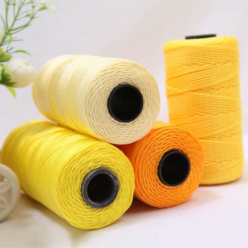 Crochet three-strand ply silk thread han...