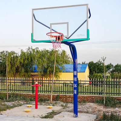 outdoors simple and easy Buried basketball stands School Gymnasium Circular tube basketball stands 165 basketball stands Manufactor wholesale