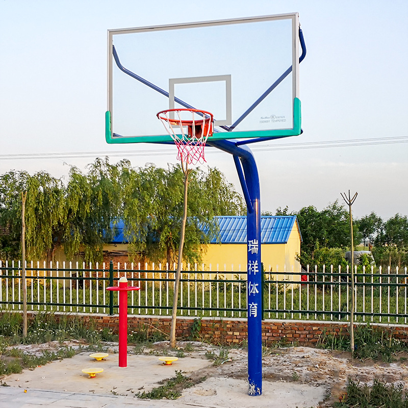 outdoors simple and easy Buried basketball stands School Gymnasium Circular tube basketball stands 165 basketball stands Manufactor wholesale