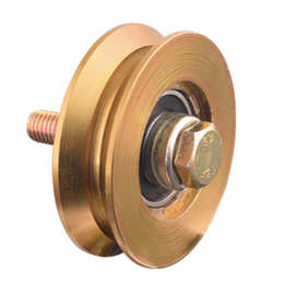 U/V/Y推拉移门轨道双轴承滑轮 重型门轮80-200mm螺杆滑轮镀黄白锌
