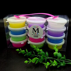 12入M起泡膠豆乳泥套裝  起泡好 兒童DIY製作玩具批發