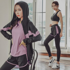 Women's Yoga Set for Subscription Distribution Loose Quick-Dry 5-Piece Set Running Sports Fitness Clothing Gym