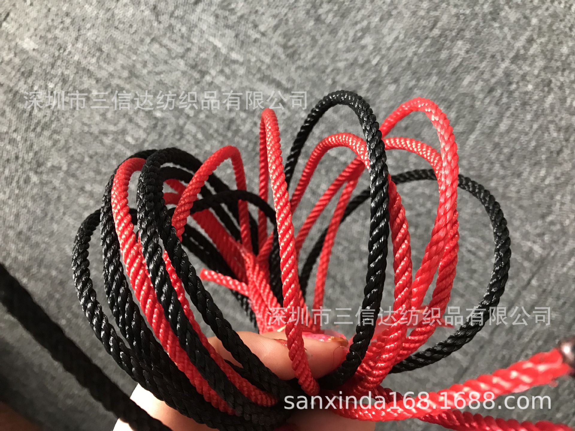 PE绳塑料绳塑胶绳男仕精钢手绳关晓彤同款红绳双色绳红金尼龙绳-阿里巴巴