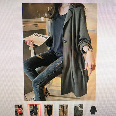小v家同款女裝胖mm溫格芳中長款2021春季新款寬松waitmore外套