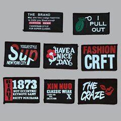 New Fashion Fashion Accessories Embossed 3D Letter Print Fabric Badges Outerwear Suitcases Personalized DIY Patches