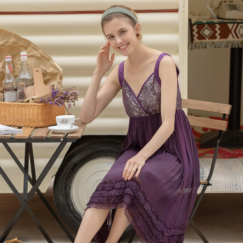Robe femme SIOSUQ  POéSIE en De la soie - Ref 3328610 Image 4
