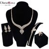 AliExpress explosion models Northeast Asia region Best Sellers jewelry suit Necklace Earrings Number Four piece suit direct deal