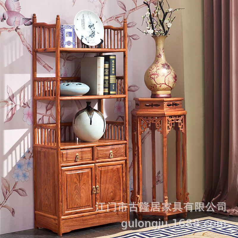 红木茶水柜花梨木小书架酒柜刺猬紫檀餐边柜碗柜微波炉中式储物柜