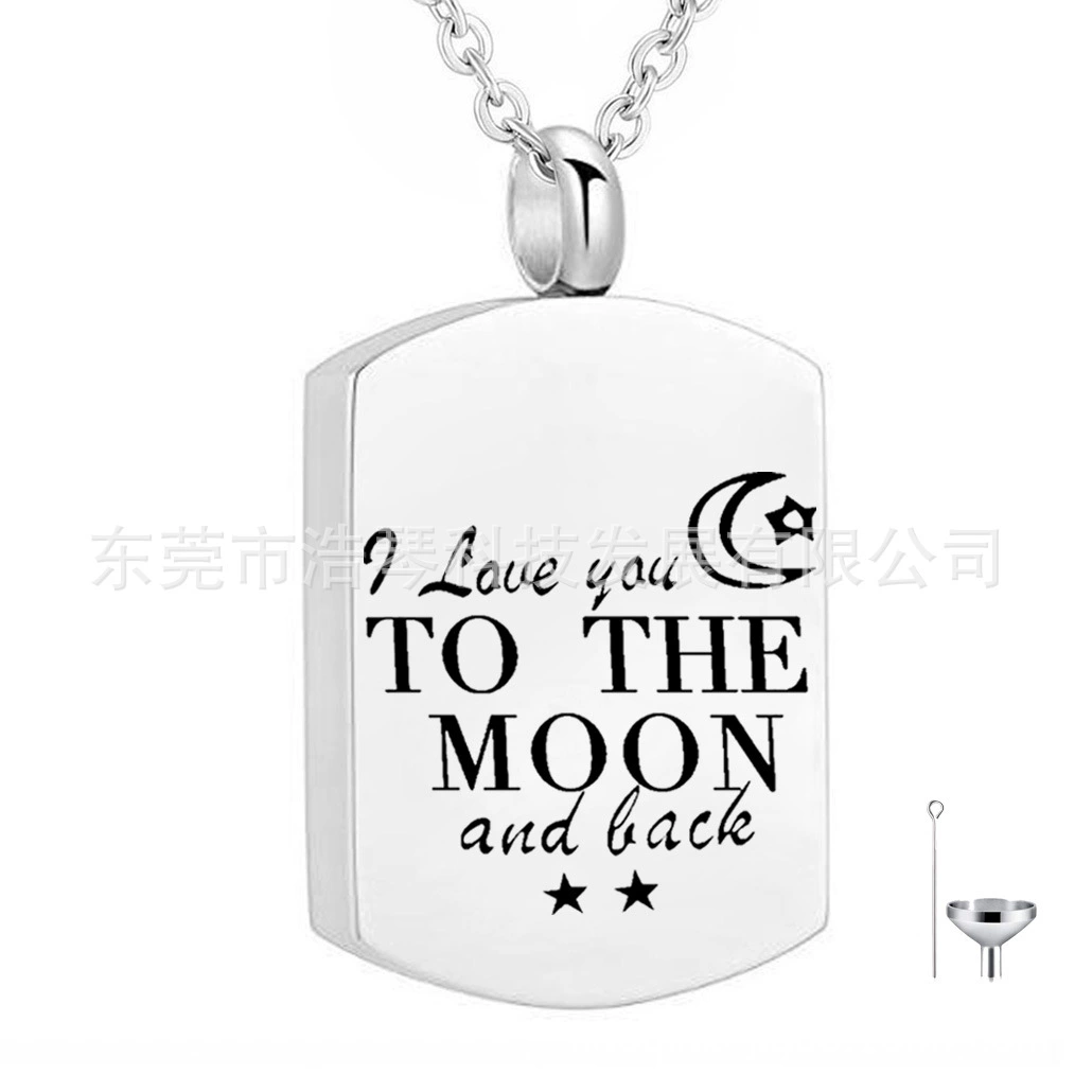 Amazon новое ожерелье из пепла для домашних животных Мода личность военный бренд кулон кремация ювелирные изделия флакон духов аксессуары