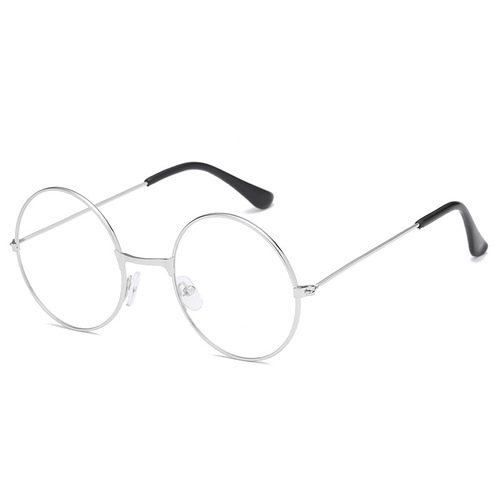 Japanese-style metal round-framed literary flat glasses, Korean no-prescription flat glasses, fashionable retro literary round-frame glasses