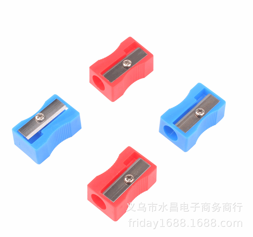 跨境普通简易长方形塑料卷笔刀塑料削笔 刀铅笔刨眉笔刀削笔器-阿里巴巴