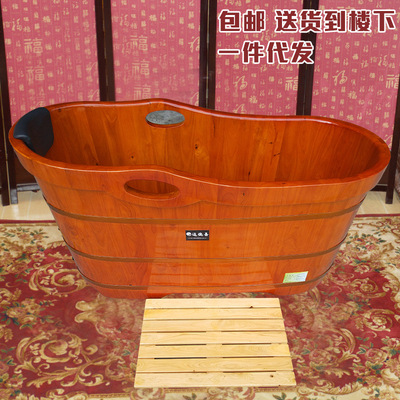 批发2020款橡木泡澡木桶洗澡桶成人沐浴盆桑拿美容院熏蒸药浴盖桶