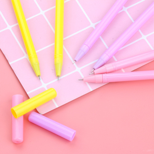 Japanese and Korean cartoon creative stationery for girls in pink, various colors and styles, cute cartoon gel pen set, stationery