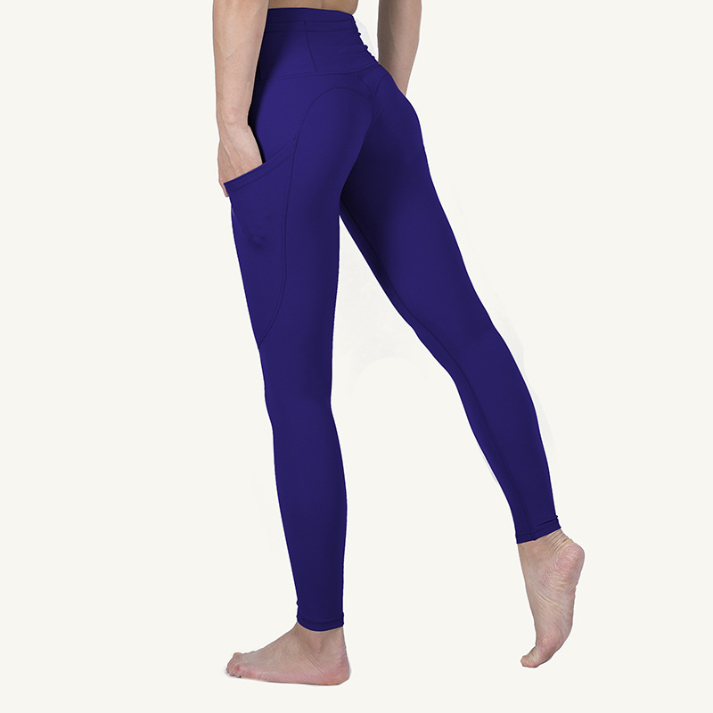 pantalones de yoga de fitness deportivos de doble cara de cintura alta NSLX30966