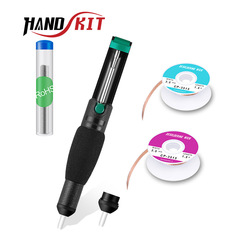 Manual Anti-Slip Solder Sucker Double Ring Powerful Solder Siphon Iron Soldering Iron Helper Wholesale Solder Sucker Desoldering Pump