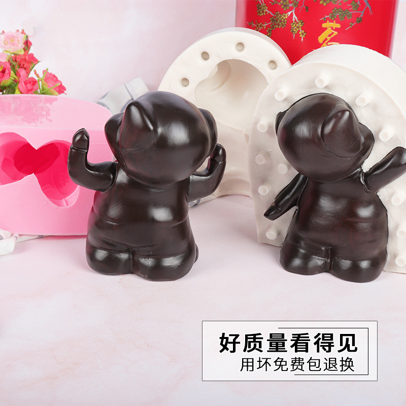 Molde de silicona esfuerzos de reabastecimiento mousse de cerdo molde de pastel molde de chocolate jabón yeso olla caliente molde de mantequilla