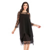 Summer lace dress for leisure, wish, Amazon, European style, round neckline