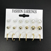 Earrings, set from pearl, Aliexpress, 9 pair