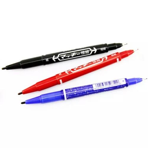 Small double-ended marker wholesale hook line pen double-ended marker black double-ended pen