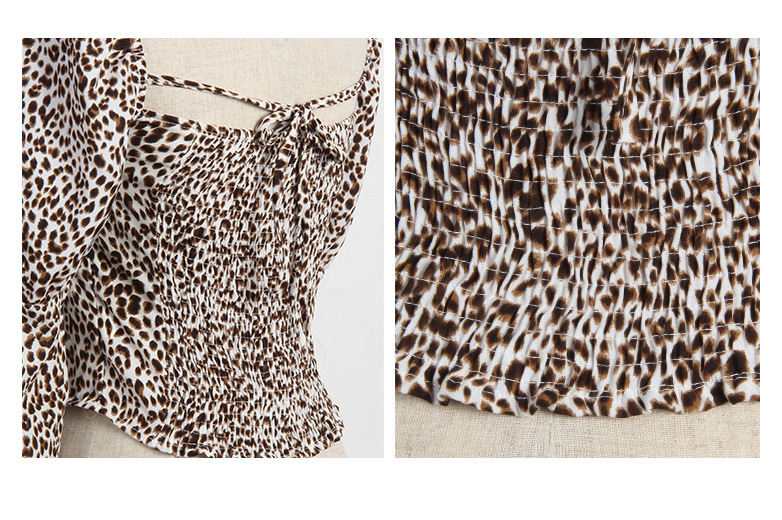 sexy short backless leopard print vest  NSJR22606