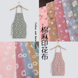 涤纶帆布 印花工艺日韩春夏季窗帘桌布1.5门幅 厂家批发