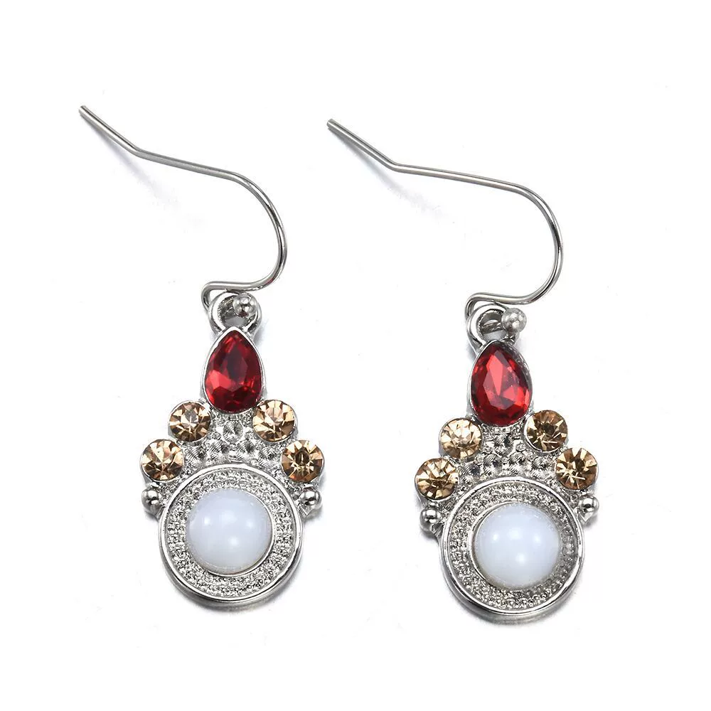 Ruby earrings, accessory, (Cross-border trading), European style, moonstone