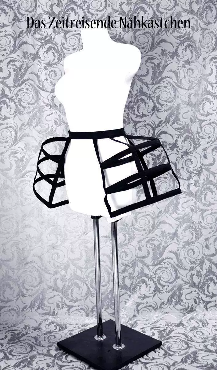 Wholesale satin cloth hollow three -layer bilateral bird cage fish bone skirt support cosplay violent lolita new skirt