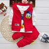 Autumn cartoon set suitable for men and women, sports bra top, Korean style, Donald Duck, 3 piece set, children's clothing