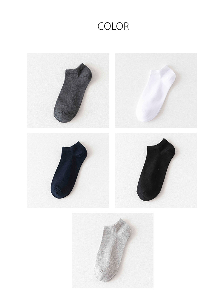 Sweat-absorbent Breathable Cotton Men's Boat Socks Wholesale display picture 5