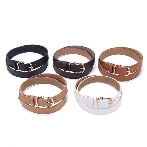 Euroland Wholesale New Fashion Women's Belts Simple Imitation Leather Decoration Youth Pants Belt Women