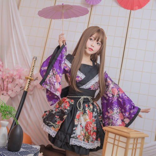 Maid cosplay anime with bliss, Women yukata Kimono Clothing girls kimono dresses modified kimono costume sexy costumes