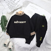 Children's clothing Adidas New products Plush thickening suit Explosive money letter High collar Boutique children Two piece set 1-4 Year old generation