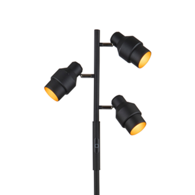 北欧落地灯客厅沙发茶几灯卧室床头现代立式台灯LED3头落地灯