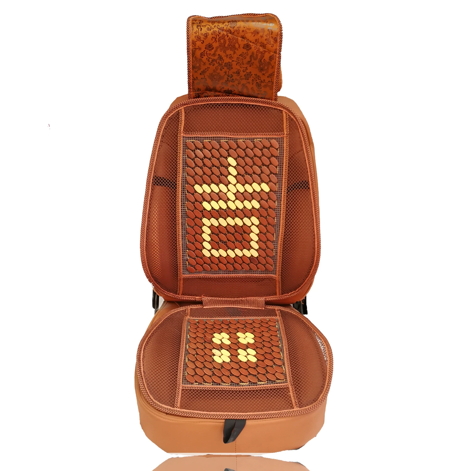 Летний автомобиль одинарная подушка из бамбука Деревянная бусина сиамская цельная подушка для спинки крутой коврик дышащий массажный автомобильный крутой коврик