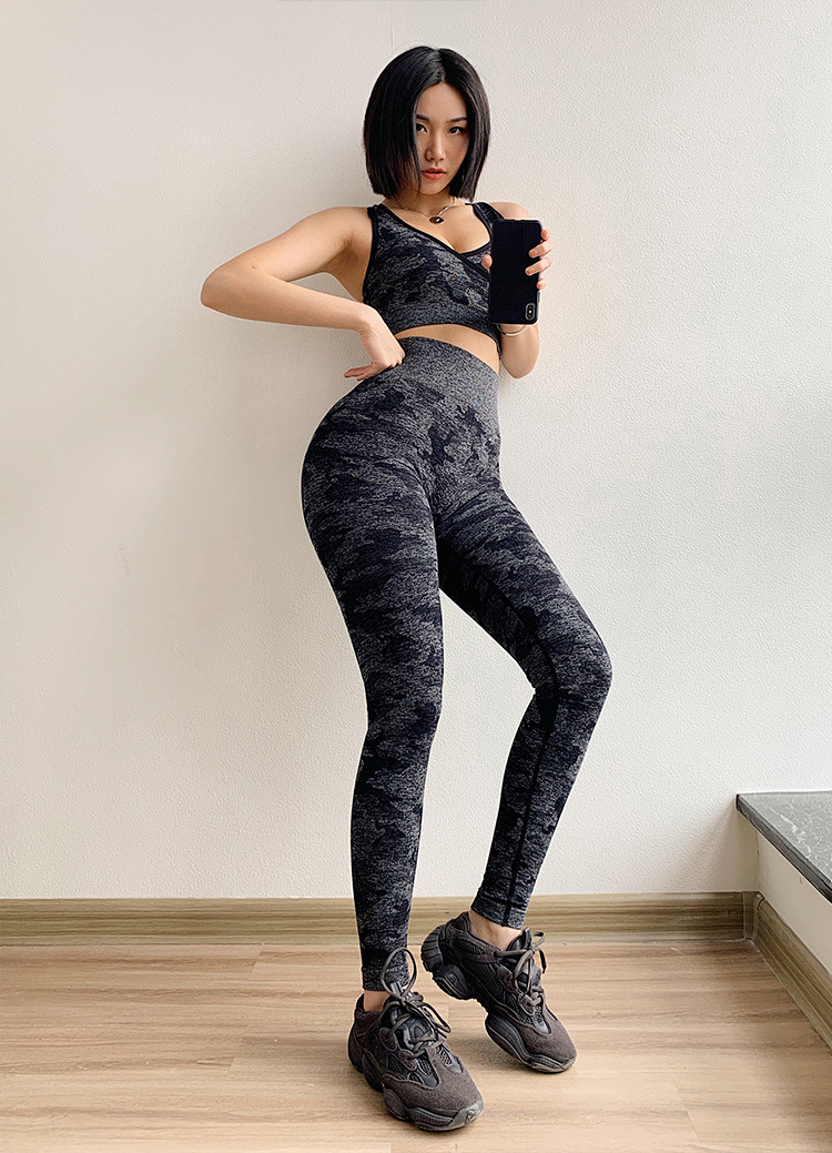 women s camouflage print high waist stretch yoga pants nihaostyles clothing wholesale NSXER79797