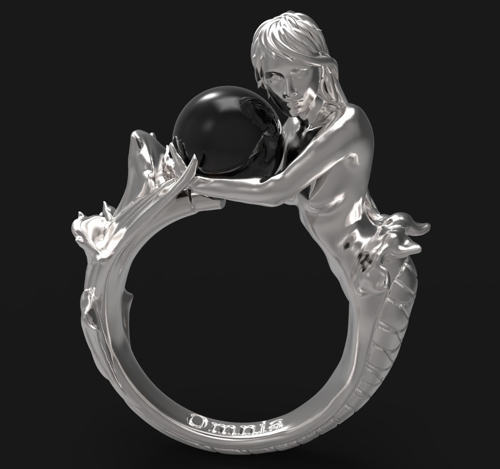 Mermaid White Pearl Ring 1