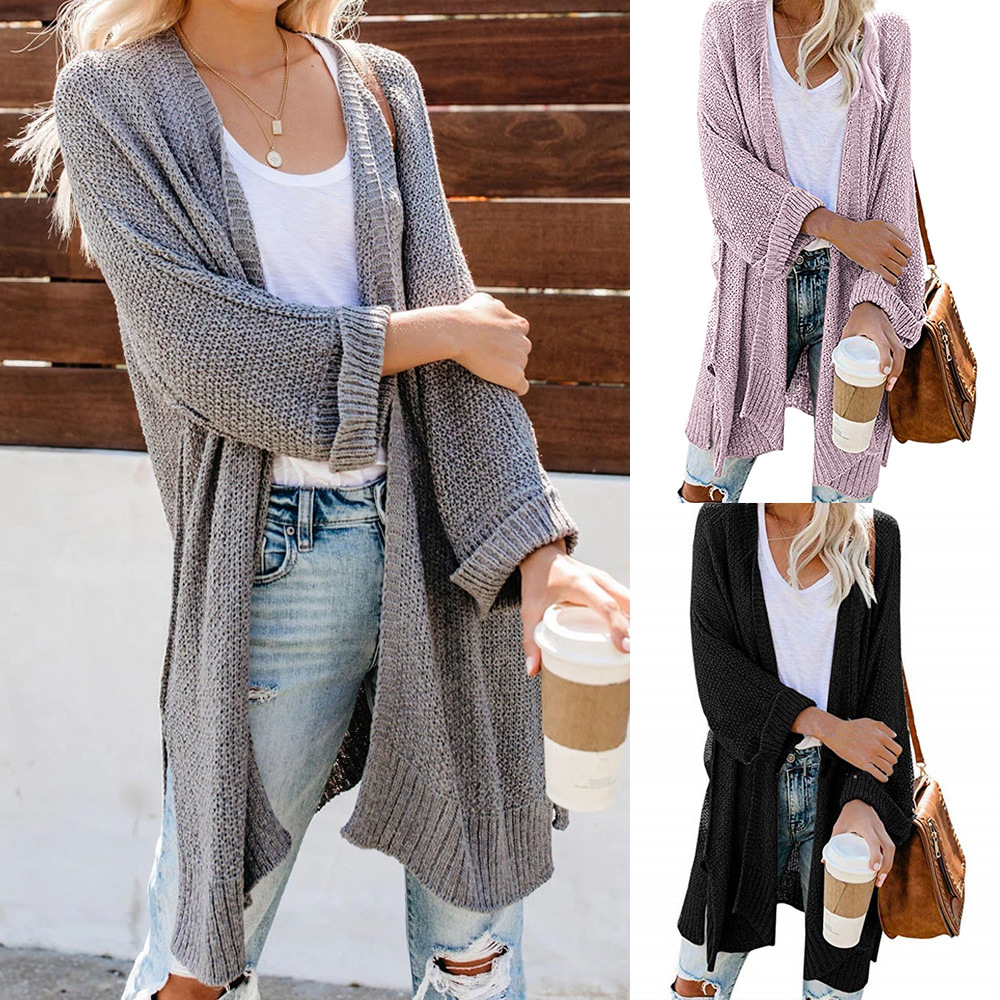 women s new solid color cardigan sweater  NSLK11377