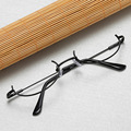韩版ins日系二次元凸造型无镜片装饰眼镜框 下半框眼镜批发
