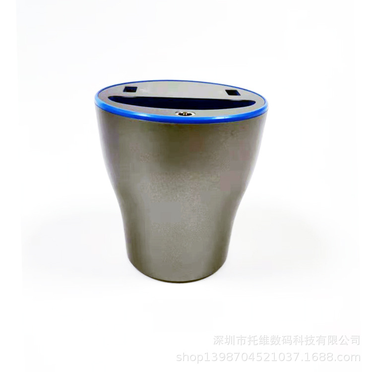 爆款新品多功能胎壓卡槽杯充QC3.0快充車充杯雙usb車載充電器