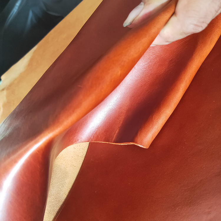 头层植鞣革油蜡真皮皮料2.0厚鞋包皮带用树膏皮牛皮革
