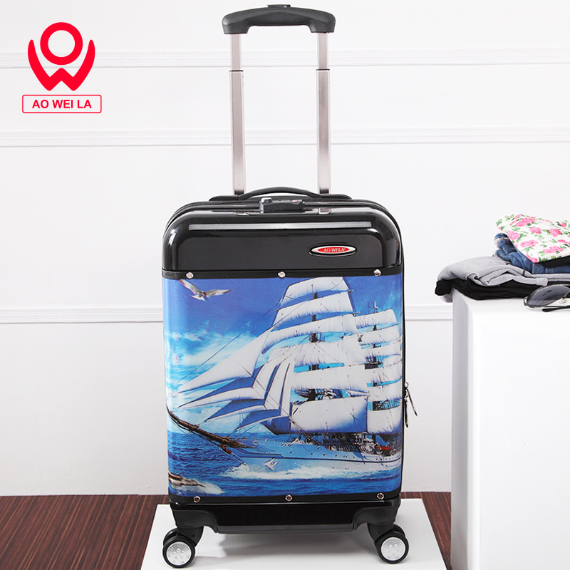 Aoweila/奧維拉20寸時(shí)尚潮流密碼箱萬(wàn)向輪拉桿箱男女休閑旅游箱學(xué)生登機(jī)箱