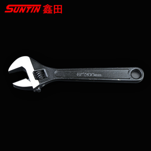 Xintian adjustable wrench open adjustable wrench black electroplated live mouth adjustable multi-function wrench manual wrench